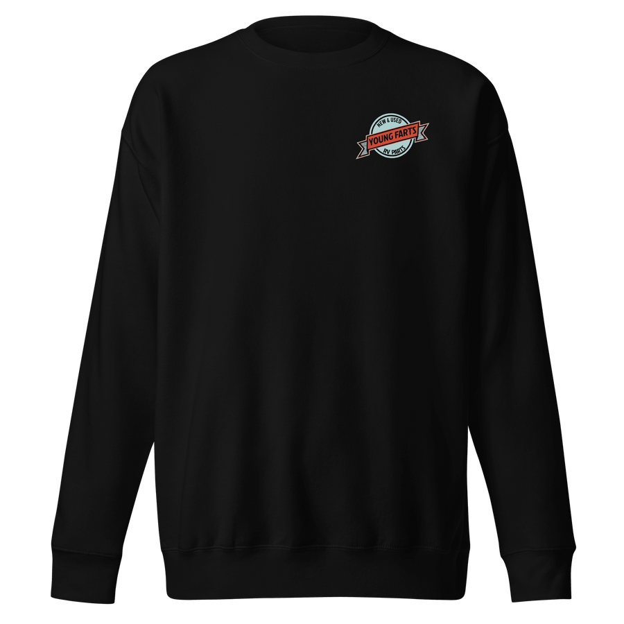 Young Farts Crewneck Sweatshirt black front view
