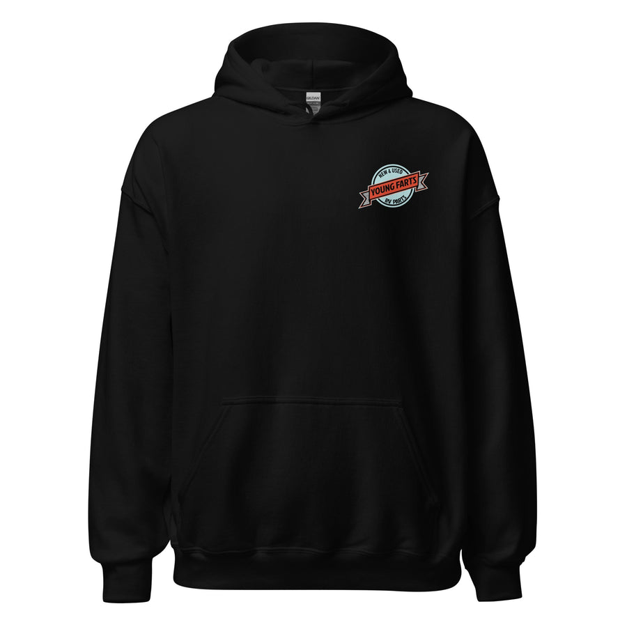 Young Farts “Holy Shit It’s Cold” Hoodie black front view