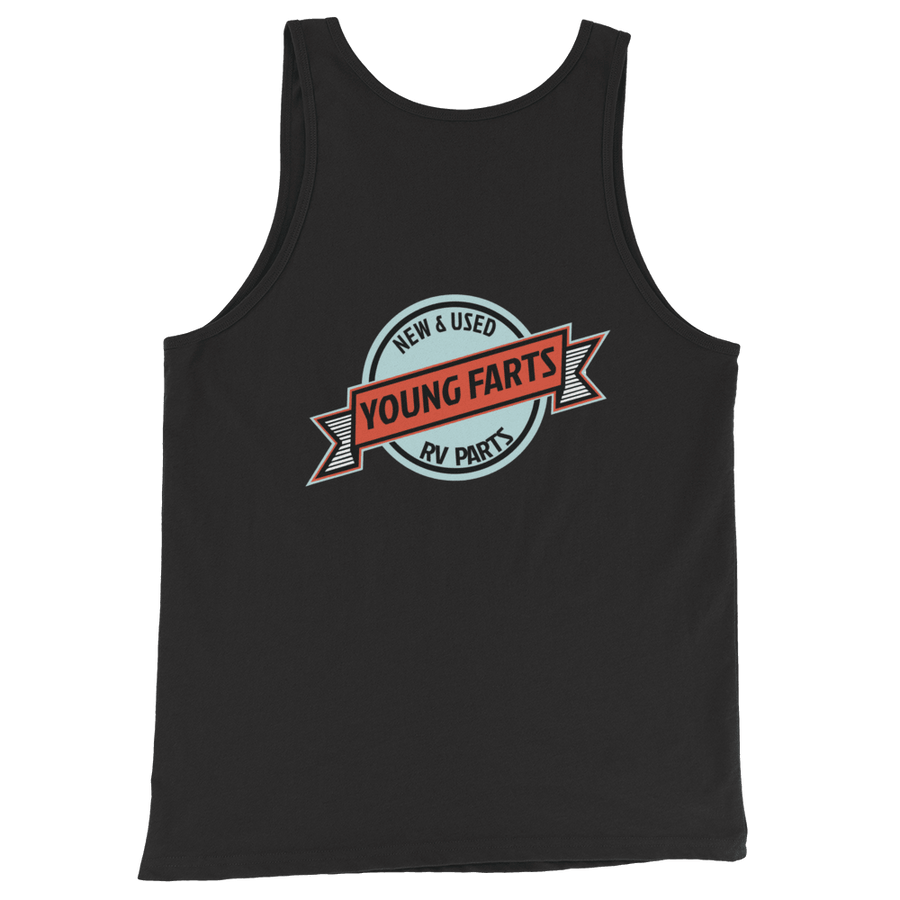 Young Farts “Sun’s Out, Farts Out” Tank Top black back view