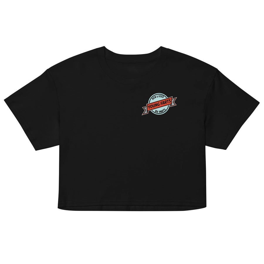 Young Farts Women’s Crop Top black front view