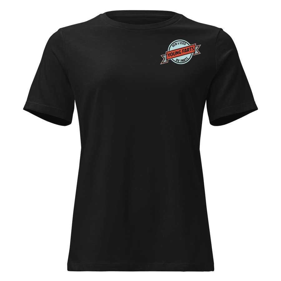 Young Farts Women’s Relaxed T-Shirt black front view