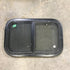 Used Black Radius Opening Window : 23.5" X 14.5" X 1.25" - Young Farts RV Parts