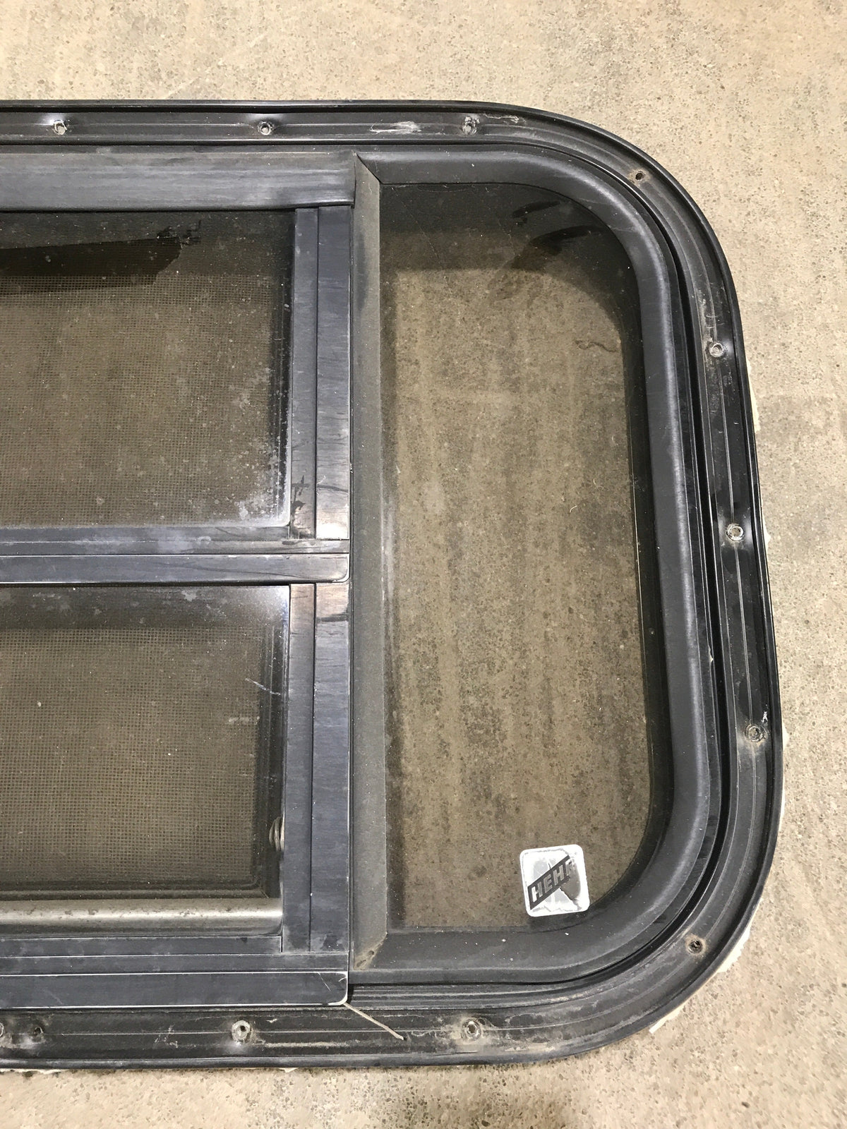 Used Black Radius Opening Window : 24 3/4