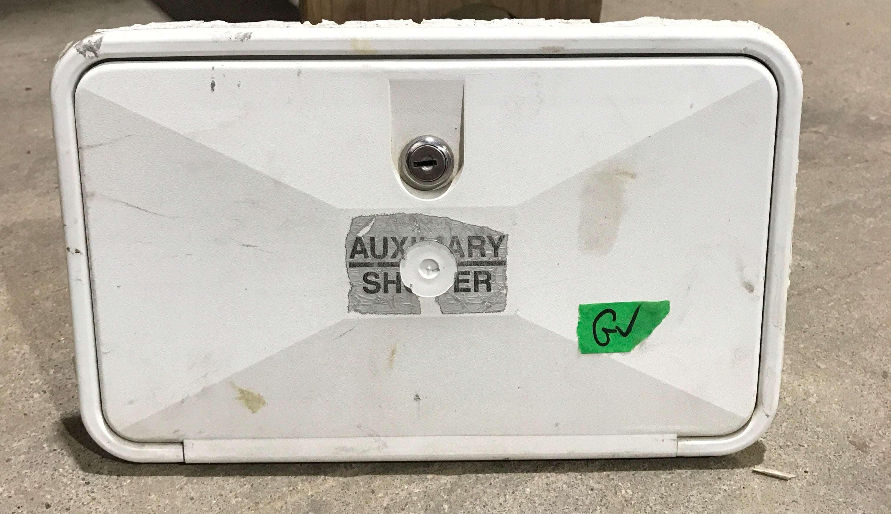 Used 12 3/4" W RV Access Hatch - Outdoor Shower