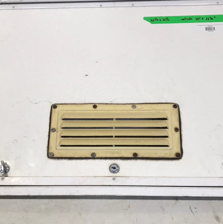 Used Radius Cornered Cargo Door 32 1/4" x 20 1/2" X 1" D - Young Farts RV Parts
