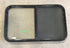 Used Black Radius Opening Window : 34" W x 19 3/4" H x 1 1/2"
