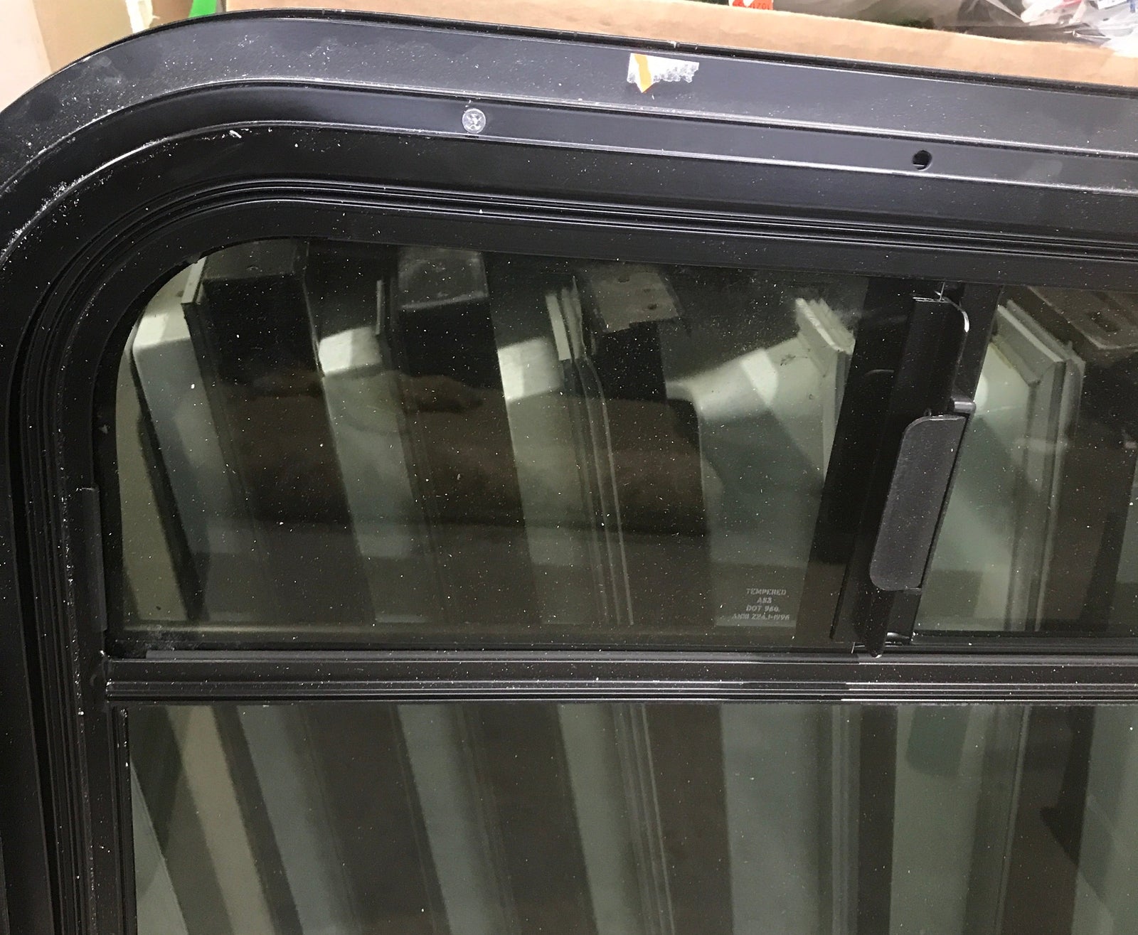 Used Black Radius Emergency Opening Window : 35 3/4