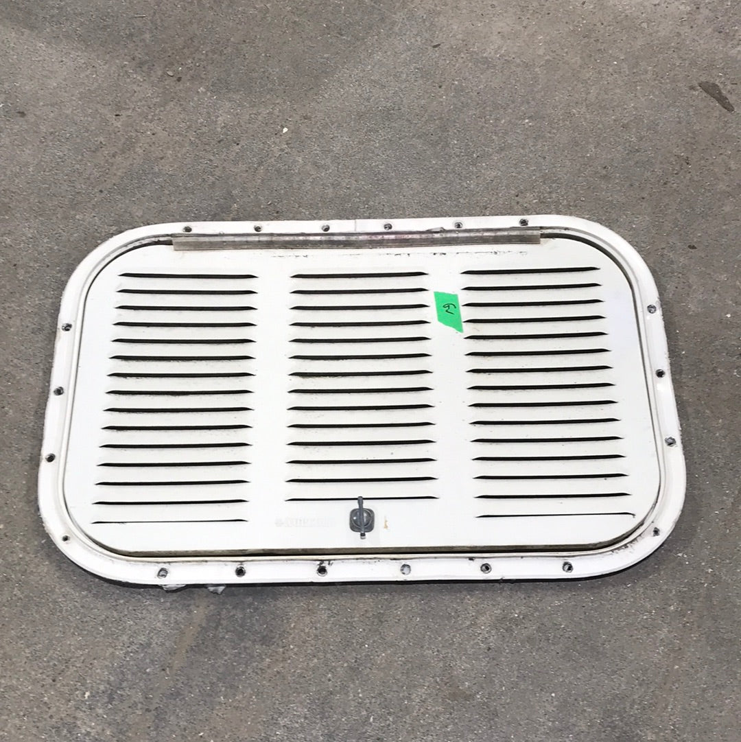 Used Retro NORCOLD 616009/ DOMETIC (P/N UNKNOWN for RM2214R) - Off White Vent Door with Silver Trim