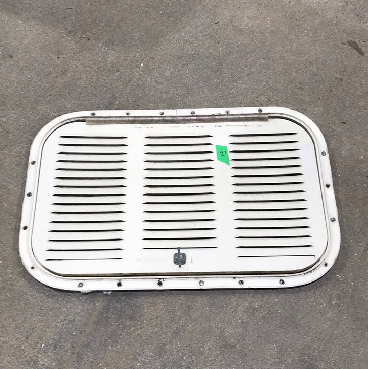 Used Retro NORCOLD 616009/ DOMETIC (P/N UNKNOWN for RM2214R) - Off White Vent Door with Silver Trim