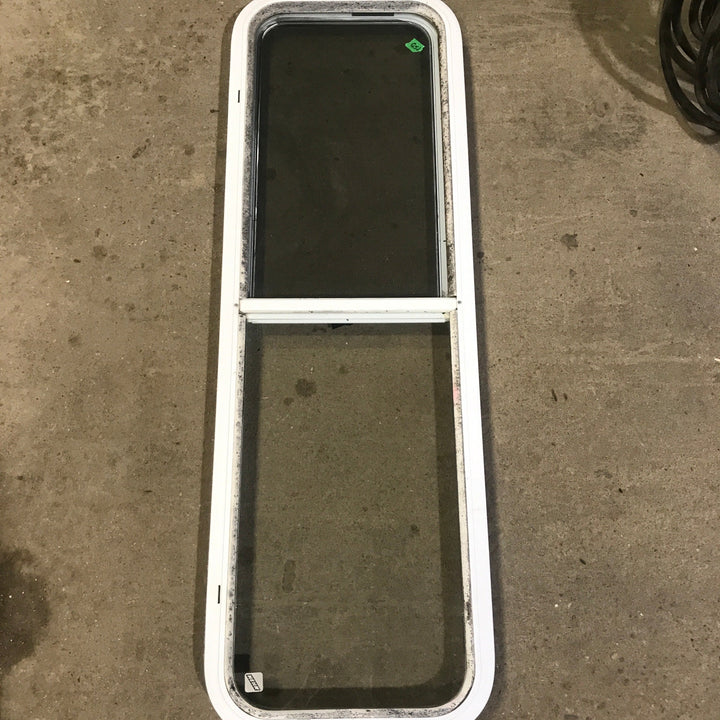 Used White Radius Opening Window : 48" W x 14 3/4" H x 1 7/8" D