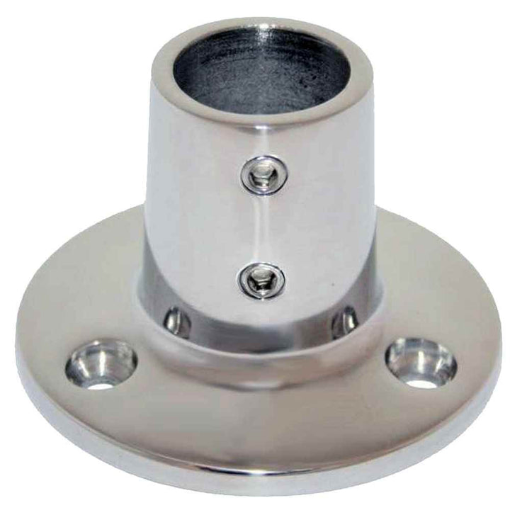 1" O.D. 90 deg Round Base SS Rail Fitting - Young Farts RV Parts