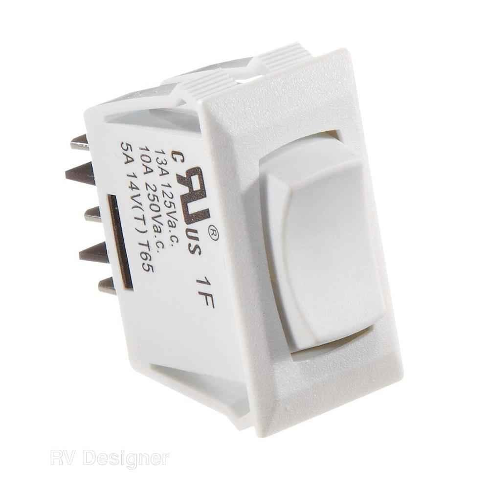 Buy 10A White Rocker Switch Online - Young Farts RV Parts