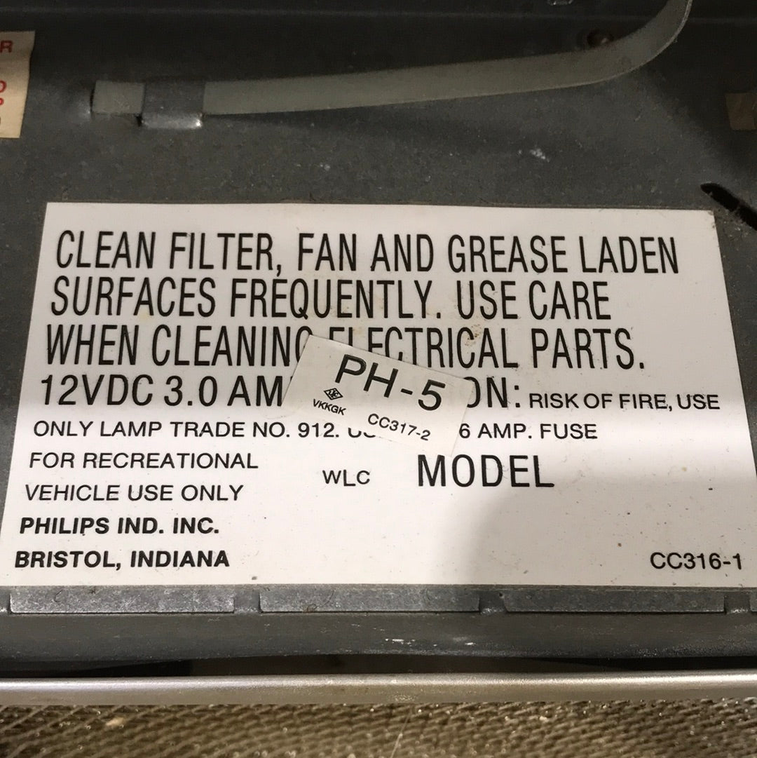 Used Ventline RV Range Hood Fan CC317-2 - Young Farts RV Parts