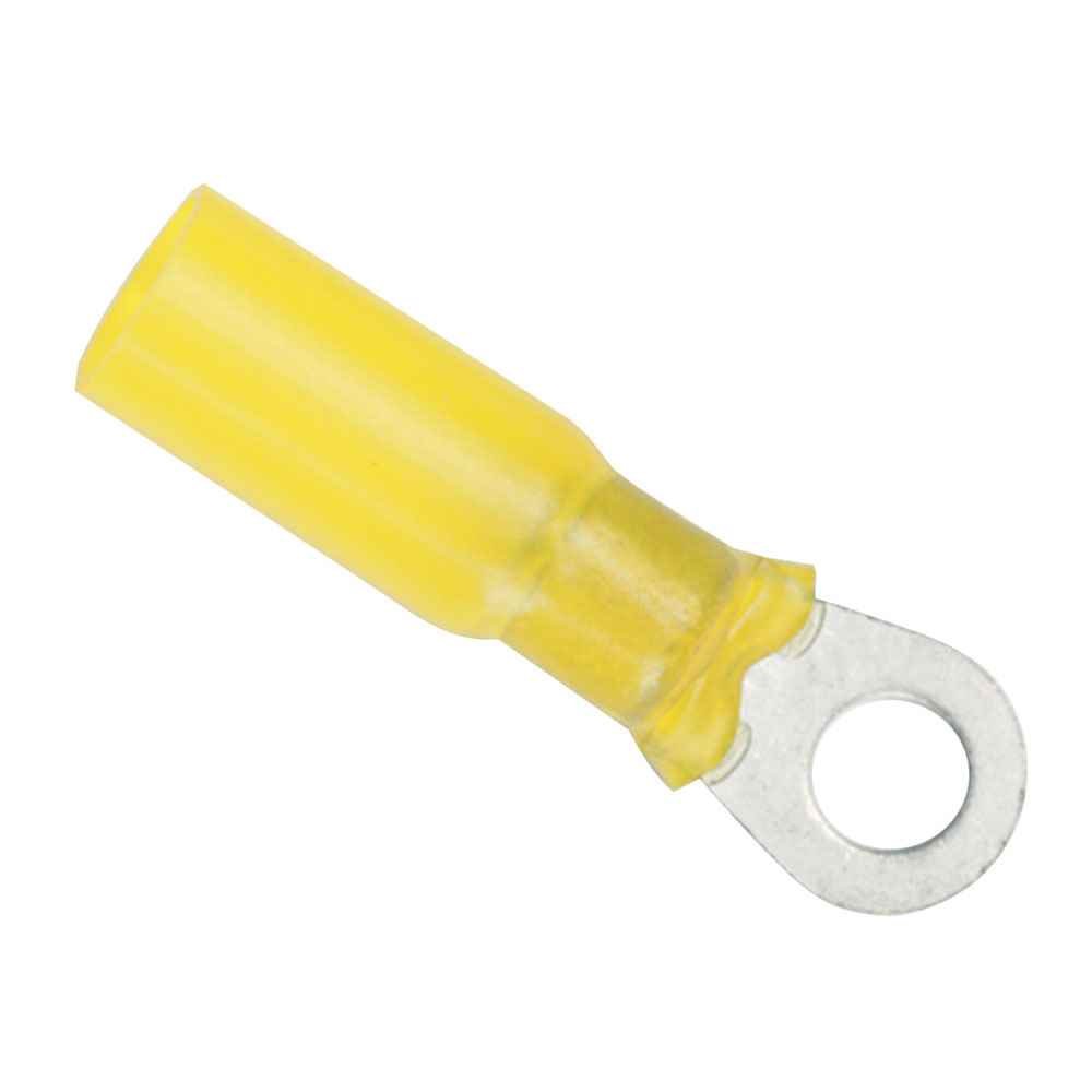 12 - 10 Gauge - 1/4" Heat Shrink Ring Terminal - 100 - Pack - Young Farts RV Parts