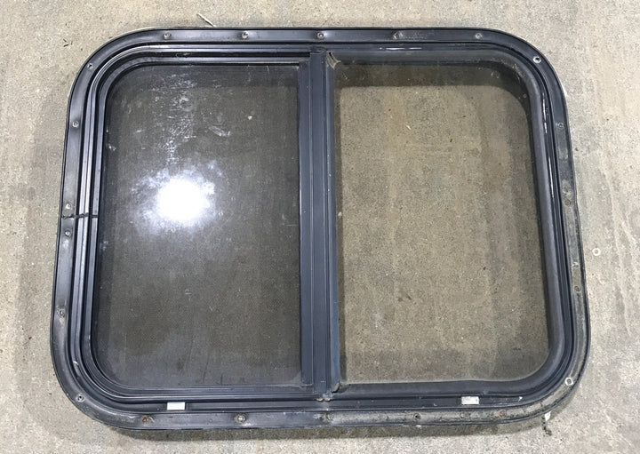 Used Black Radius Opening Window : 24 1/2" W x 19 1/4" H x 1 1/4"