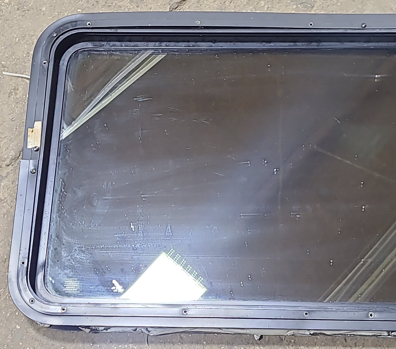 Used Black Radius Non Opening Window : 42 1/4