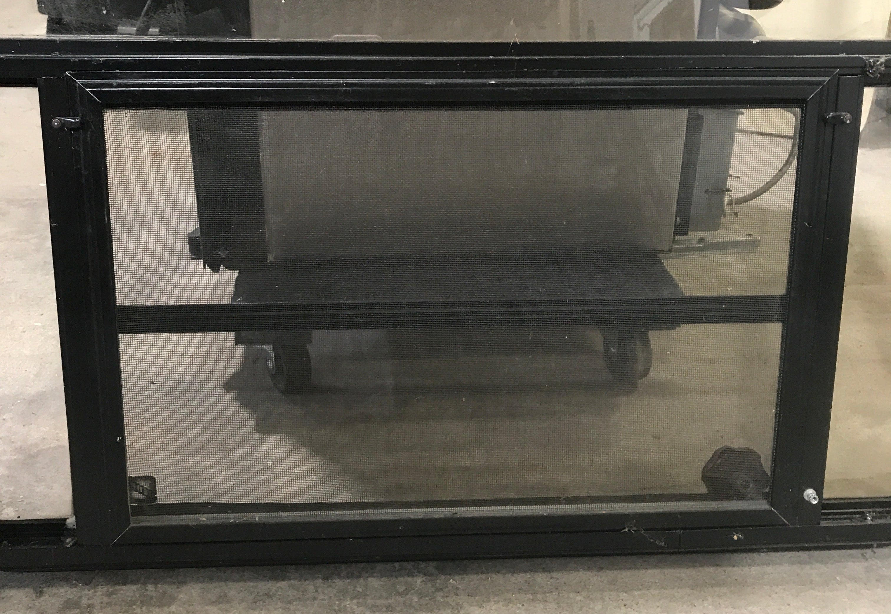 Used Black Radius Opening Window : 36 1/2" W x 48 1/2" H x 1 1/2" D