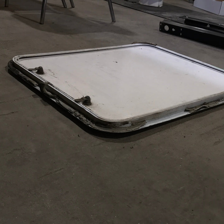 Used Radius Cornered Cargo Door 27 1/4" x 22 1/4" X 1" D - Young Farts RV Parts