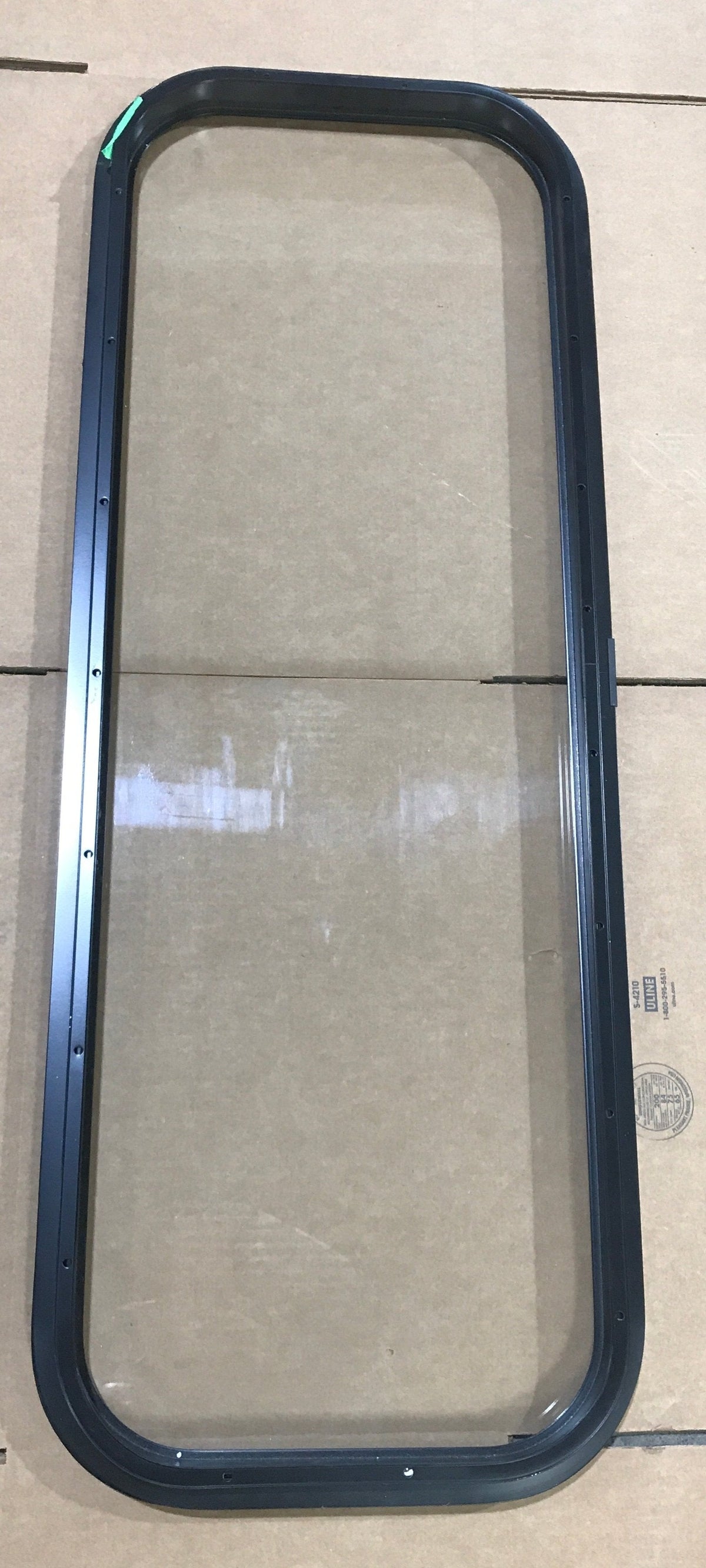 Used Black Radius Non-Opening Window : 39 1/2
