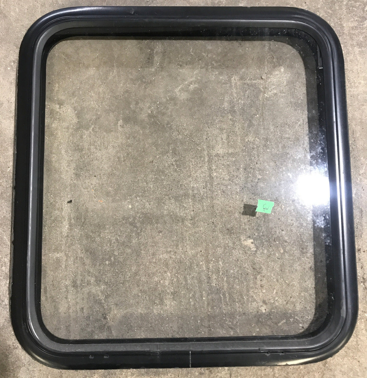 Used Black Radius Non Opening Window : 25 1/2