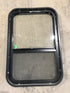 Used Black Radius Opening Window : 27 3/4" W x 18" H x 1 3/4"