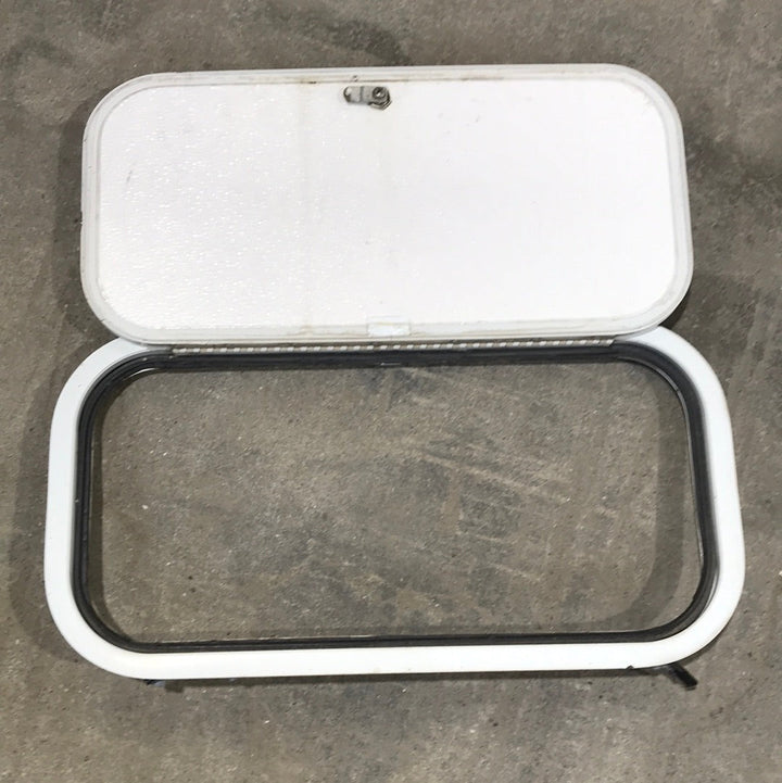 Used Radius Cornered Cargo Door 23 1/2" W x 11 1/2" H x 1" D - Young Farts RV Parts