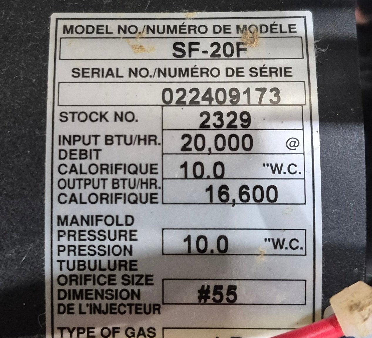 20,000 BTU Used Suburban RV Propane Furnace - SF - 20F - Young Farts RV Parts