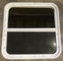 Used White Radius Opening Window : 26 1/2" W x 26 1/2" H x 2" D