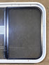 Used White Radius Opening Window : 30 1/4" W x 21 3/4" H x 1 3/4" D - Young Farts RV Parts