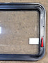 Used Black Radius Emergency Opening Window : 29 1/2" W x 21 1/2" H x 1 1/8" D - Young Farts RV Parts