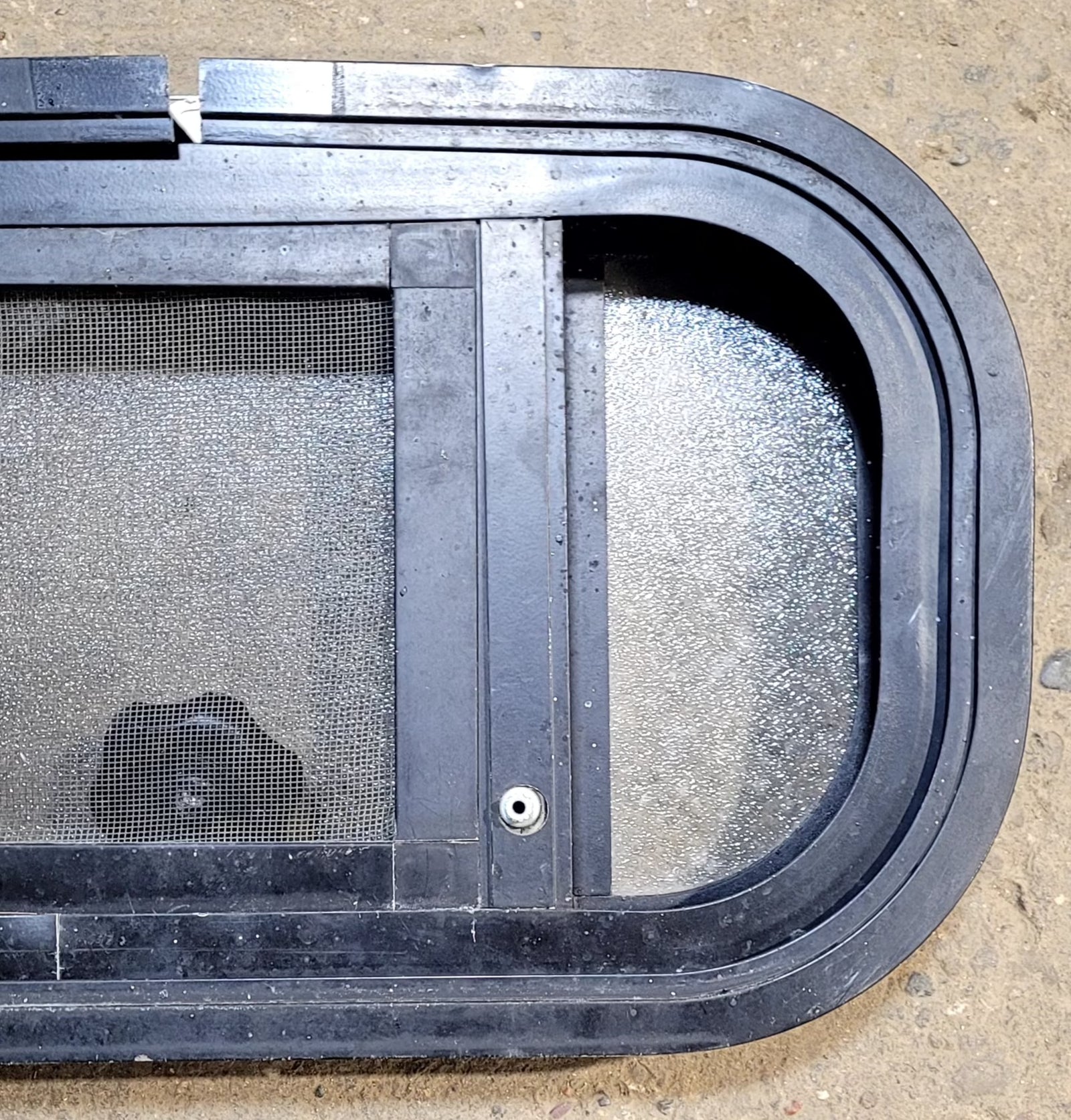 Used Black Radius Opening Window : 18 1/2
