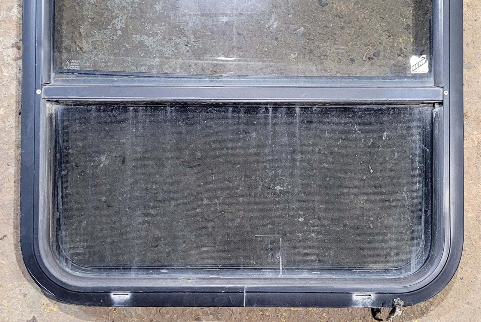 Used Black Radius Opening Window : 34 1/2