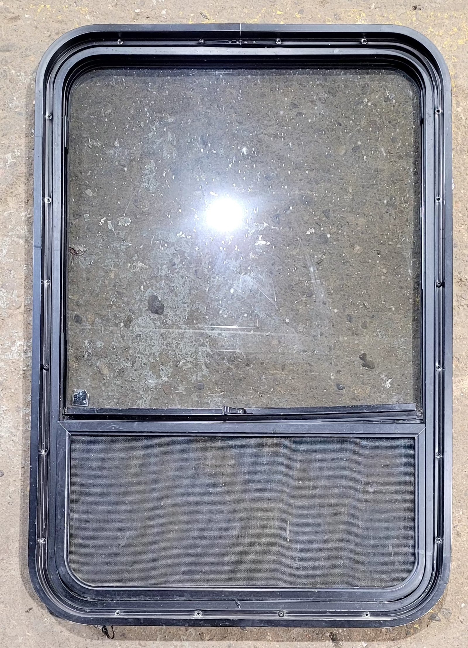 Used Black Radius Opening Window : 34 1/2