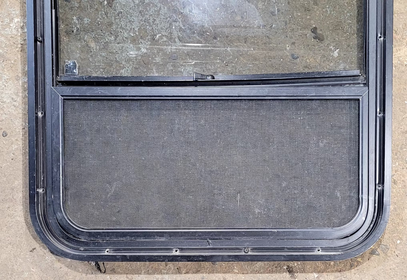 Used Black Radius Opening Window : 34 1/2