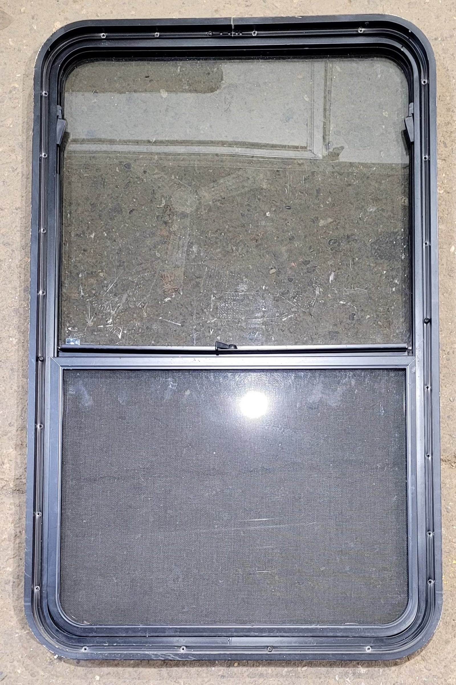 Used Black Radius Opening Window : 25 3/4