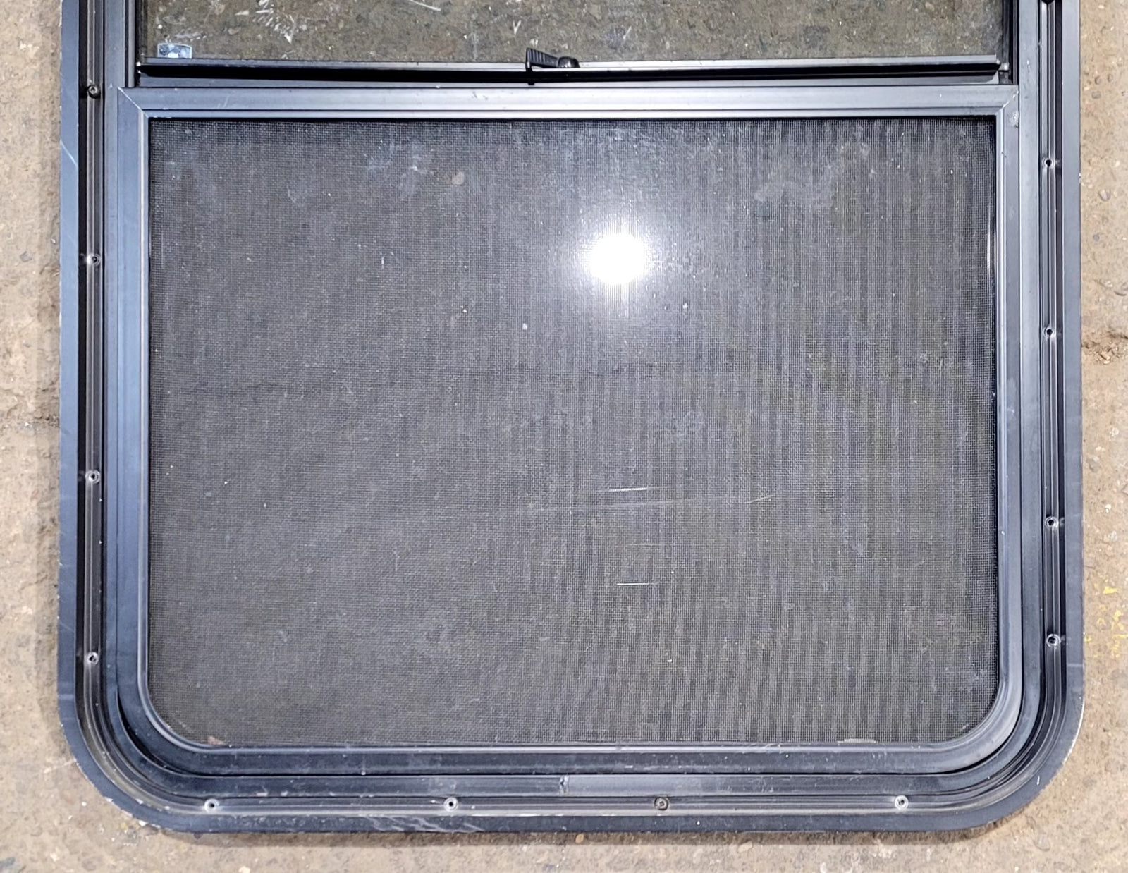 Used Black Radius Opening Window : 25 3/4