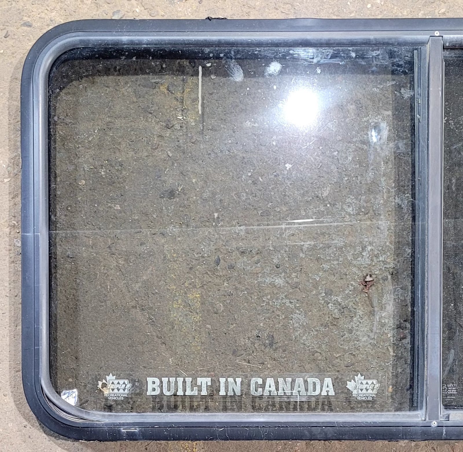 Used Black Radius Opening Window : 47 3/4