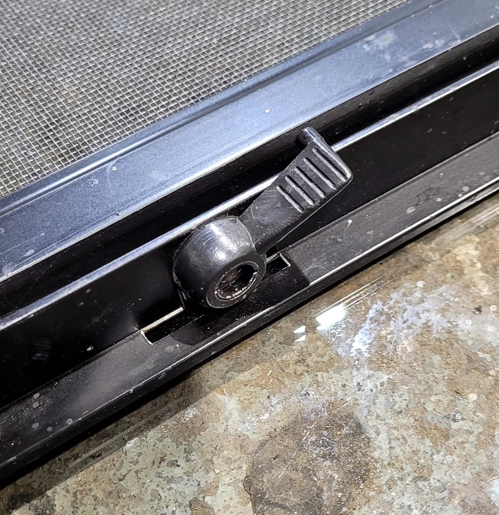 Used Black Radius Opening Window : 47 3/4