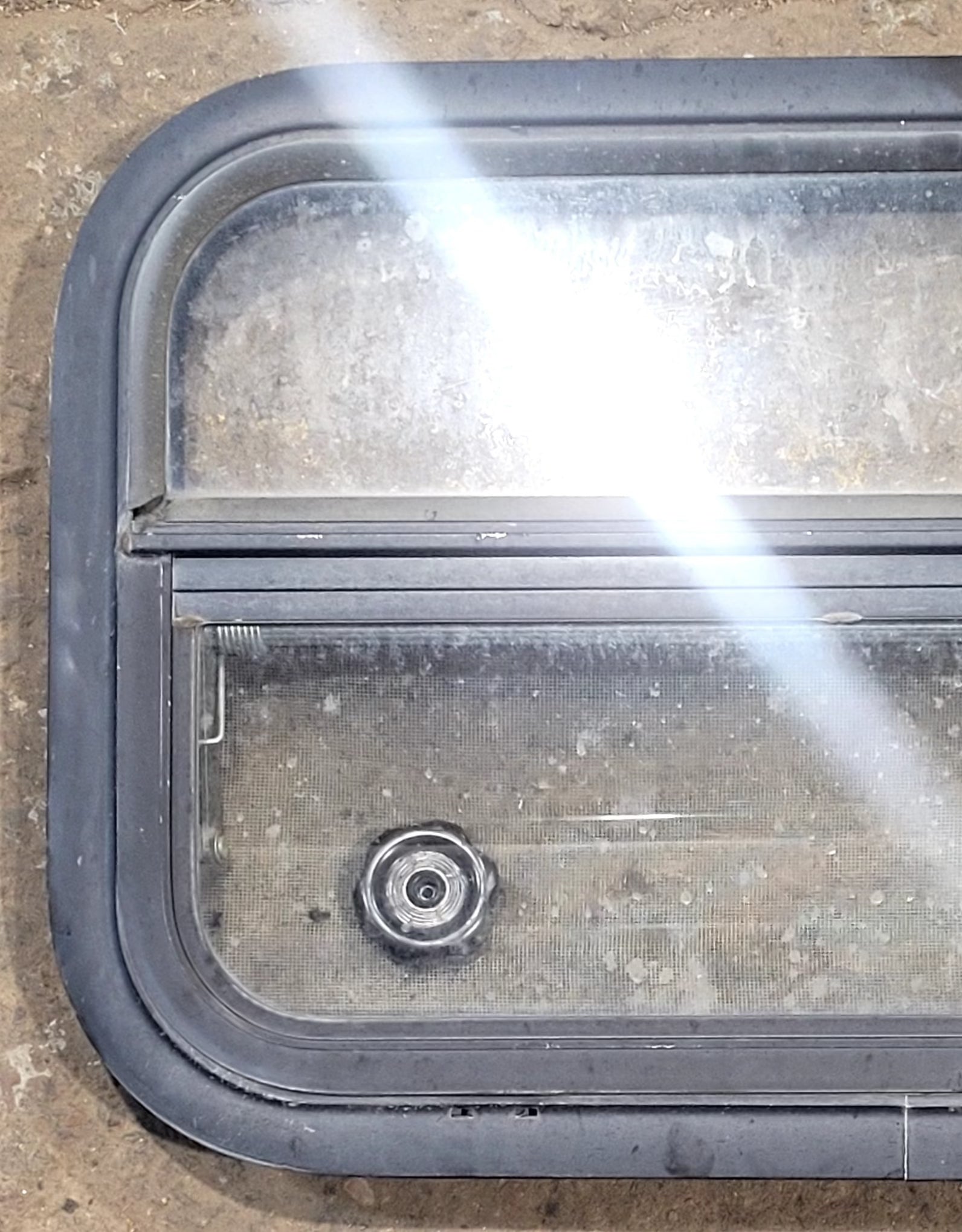 Used Black Radius Opening Window : 23 1/2