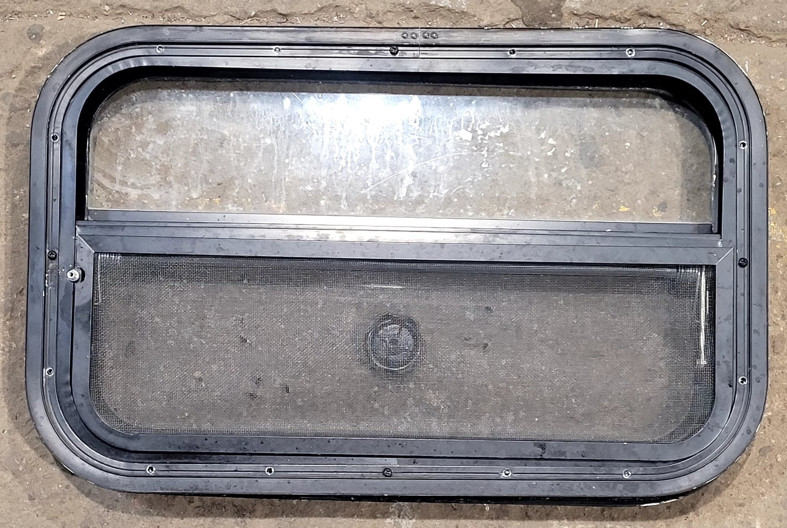 Used Black Radius Opening Window : 23 1/2