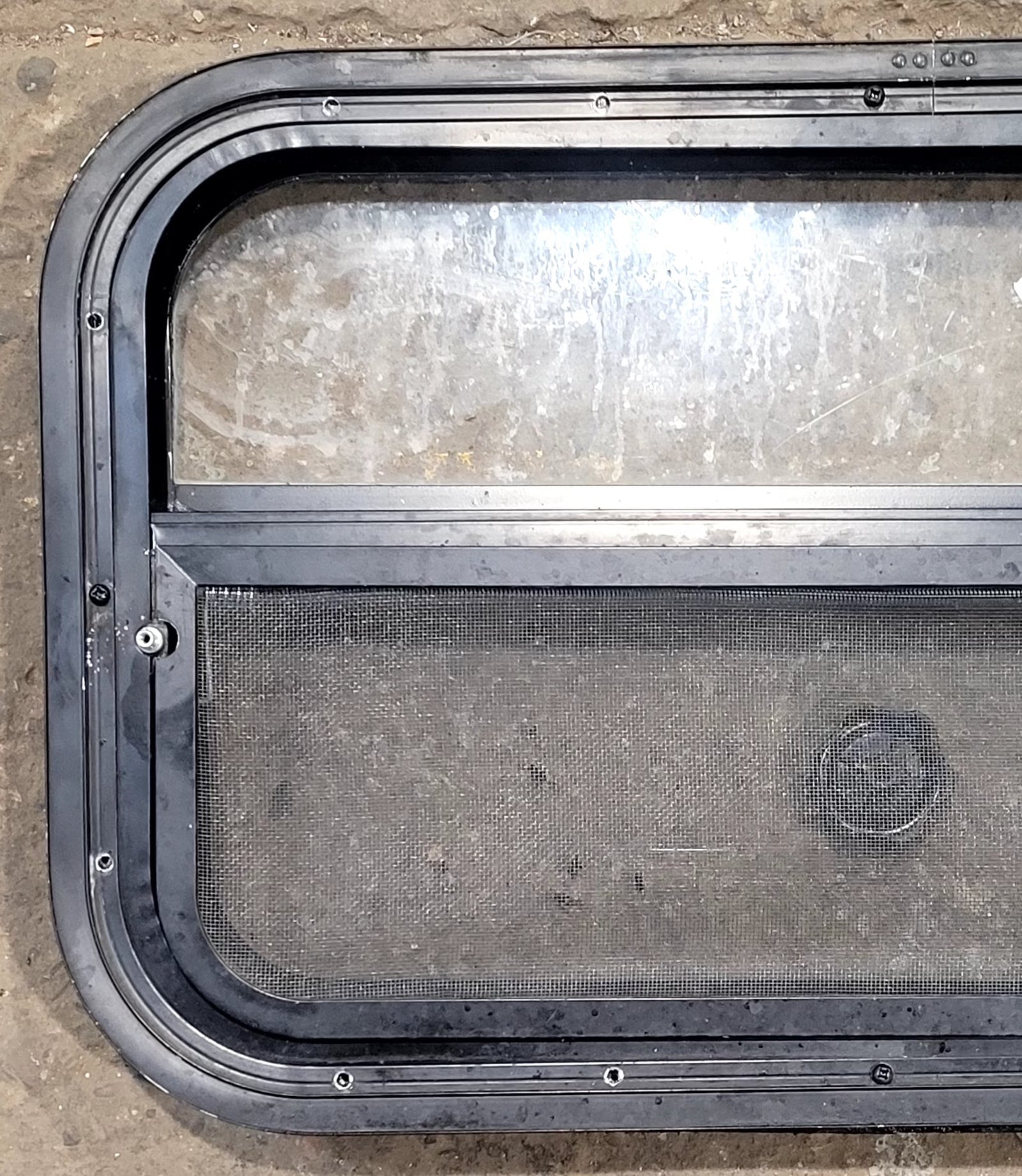 Used Black Radius Opening Window : 23 1/2