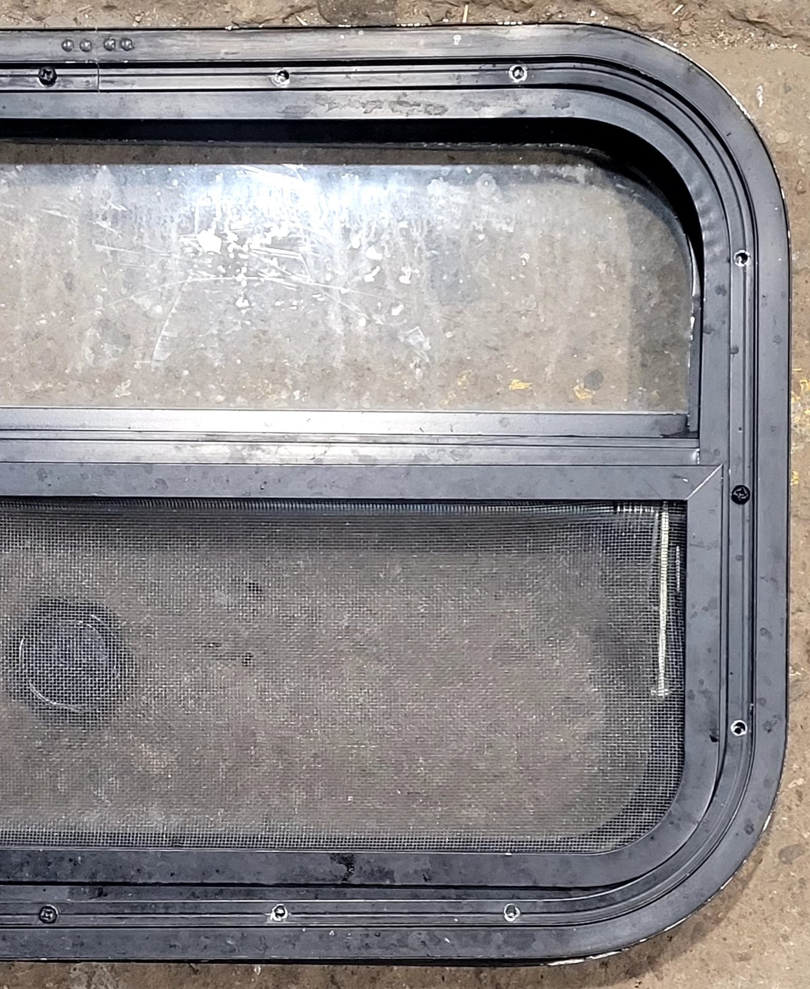 Used Black Radius Opening Window : 23 1/2