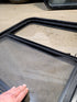 Used Black Radius Opening Window : 25 1/2" W x 25 1/2" H x 1 3/4" D - Young Farts RV Parts