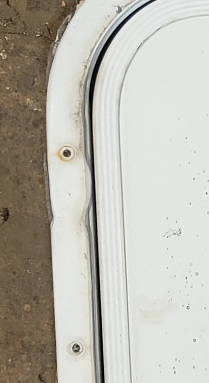 Used Radius Cornered Cargo Door 25 7/8" x 19 7/8" x 1/2"D - Young Farts RV Parts