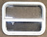 Used White Radius Opening Window : 23 1/2" W x 17 1/2" H x 1 7/8" D - Young Farts RV Parts