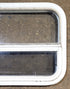 Used White Radius Opening Window : 23 1/2" W x 17 1/2" H x 1 7/8" D - Young Farts RV Parts