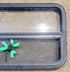 Used Black Radius Opening Window : 41 1/2" W x 21 1/2" H x 1 1/2" D - Young Farts RV Parts