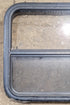 Used Black Radius Opening Window : 23 1/2" W x 21 1/4" H x 1 1/4" D - Young Farts RV Parts