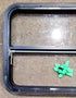 Used Black Radius Opening Window : 29 1/2" W x 21 1/2" H x 1 1/2" D - Young Farts RV Parts