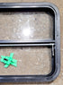 Used Black Radius Opening Window : 29 1/2" W x 21 1/2" H x 1 1/2" D - Young Farts RV Parts